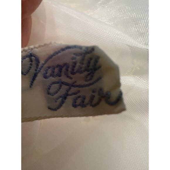 1950s Vanity Fair Peignoir Negligee Size 38 Cream Lace Chiffon Tricot - Picture 7 of 8